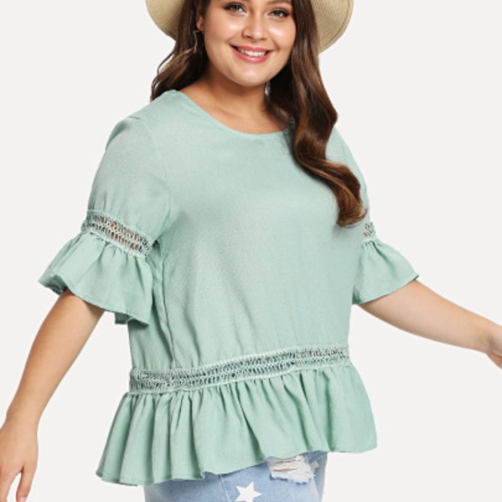NEW 🌸Plus Ruffles Top🌸 - Picture 3 of 4